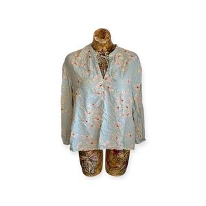 ONLY top V neck blouse floral Sz 38 Medium